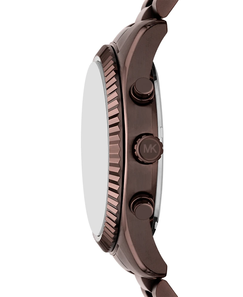 Michael Kors Men's Lexington Chronograph Brown Stainless Steel Watch, 44mm