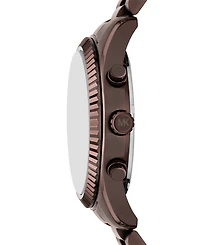 Michael Kors Men's Lexington Chronograph Brown Stainless Steel Watch, 44mm