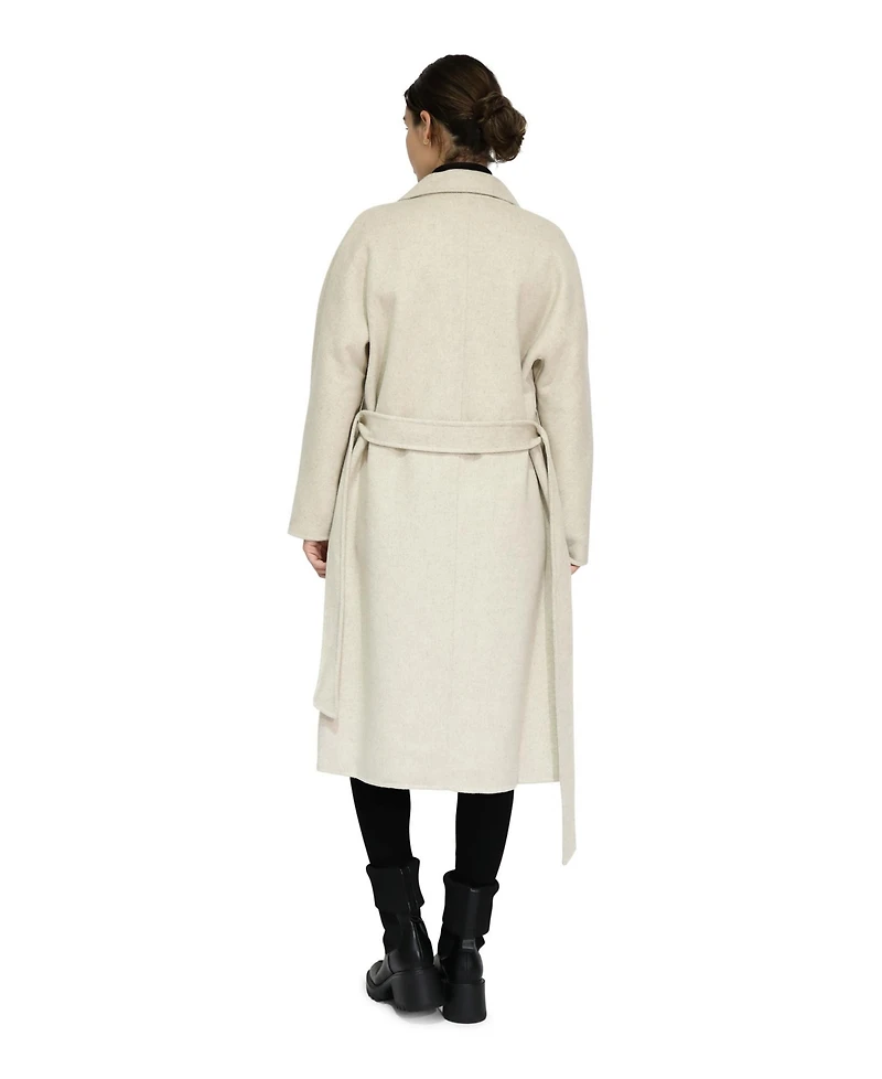 Belle & Bloom Boss Girl Double-Breasted Lined Wool Coat