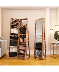 Vlsrka 360° Rotating Led Jewelry Armoire