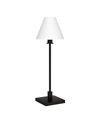 Hudson & Canal Clement 28" Metal Table Lamp with Fabric Shade