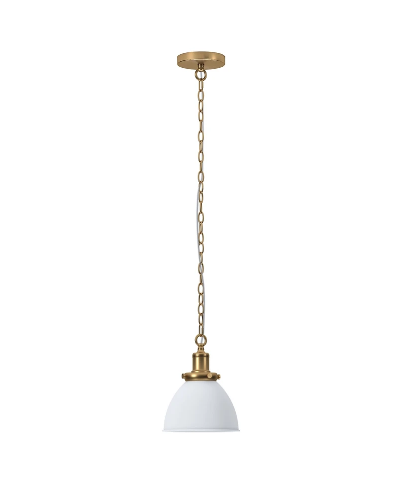 Hudson & Canal Elodie 8" Metal Pendant with Metal Shade