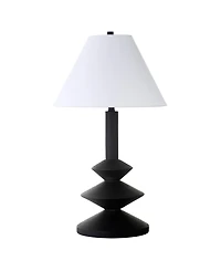 Hudson & Canal Abilene 28" Resin Triple Gourd Lamp with Fabric Shade