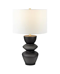 Hudson & Canal Cassian 25" Ceramic Table Lamp with Fabric Shade