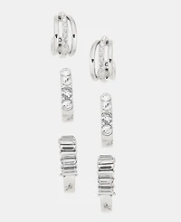 I.n.c. International Concepts Glass Stone Hoop Earrings, Set of 3, Macy's Exclusive