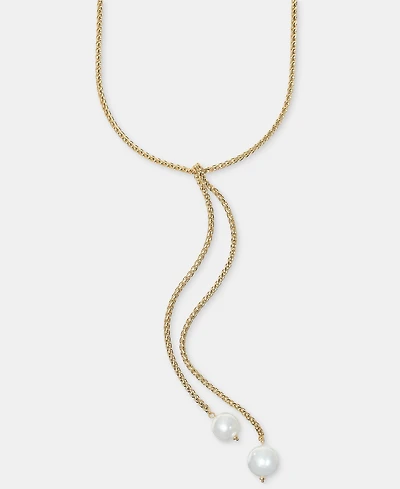 I.n.c. International Concepts Imitation Pearl Lasso Lariat Necklace, 17-1/4" + 3" extender, Macy's Exclusive