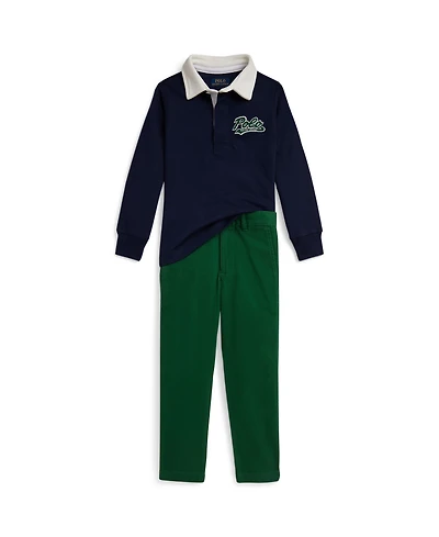 Polo Ralph Lauren Toddler and Little Boys Bear Rugby Shirt