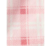 Carter's Baby Girls Plaid Fleece Jacket, Printed Bodysuit & Pants, 3 Piece Set