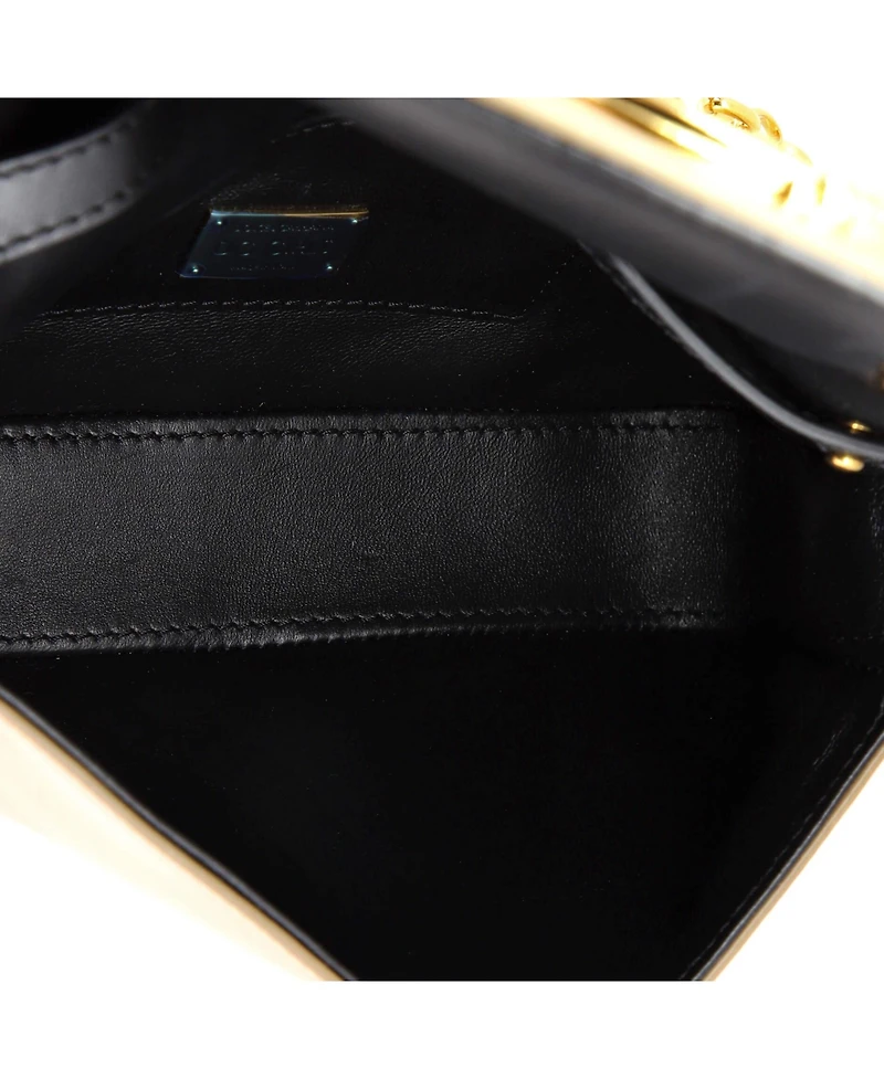 Pre-Owned Dolce & Gabbana Mini Dg Girls Flap Bag Embellished Leather