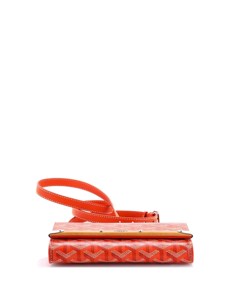 Pre-Owned Goyard Pm Monte Carlo Clutch with Strap Coated Canvas