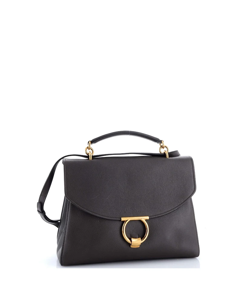 Pre-Owned Salvatore Ferragamo Large Margot Satchel Leather