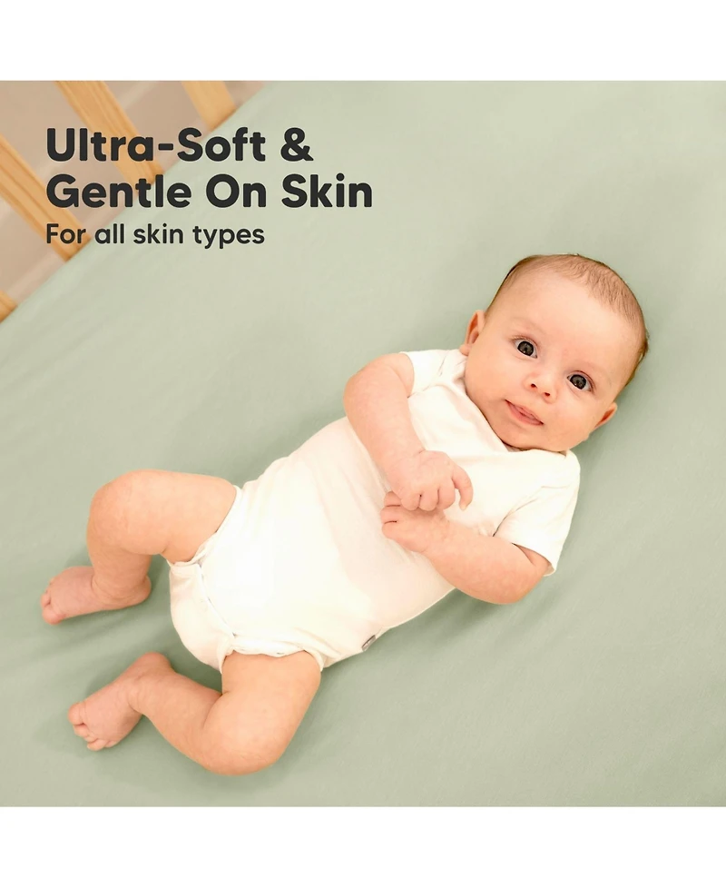KeaBabies Waterproof Crib Sheets for Boys, Girls, 2pk Baby Fitted Sheet, Mattress Protector