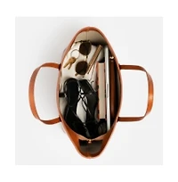 Silver & Riley Manila All Purpose Large Carryall Leather Tote Bag Red