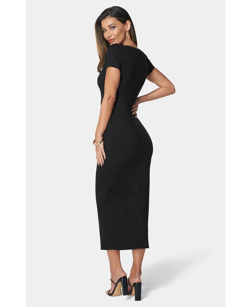 Bebe Women's Rib Maxi T-Shirt Dress