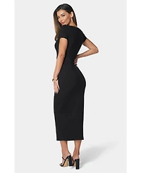 Bebe Women's Rib Maxi T-Shirt Dress