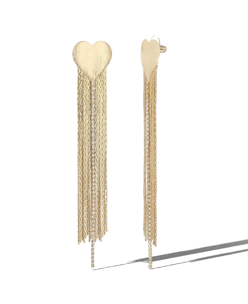 Jessica Simpson Gold Chain Tassel Earrings