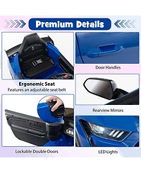 Gymax 12V Kids Ride on Car Licensed Ford Mustang Shelby GT500 w/ Remote Control