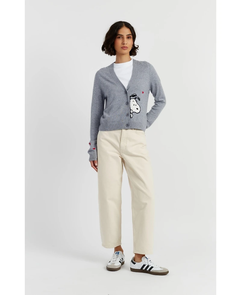 Chinti & Parker Women's Wool Cashmere Snoopy Peek Cardigan