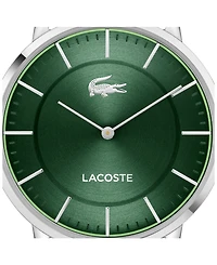 Lacoste Men's Crocorigin Silver Tone Stainless Steel Bracelet Watch, 40.5mm