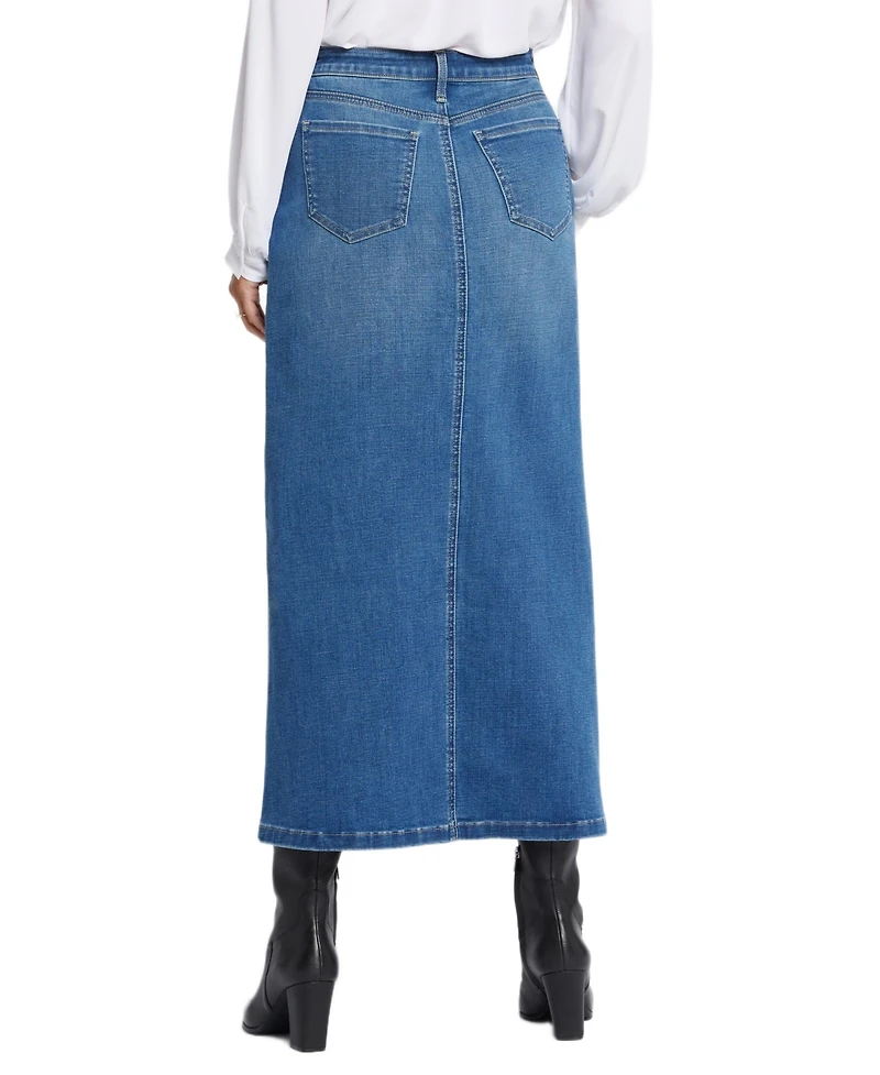 Nydj Petite High Rise Long Skirt