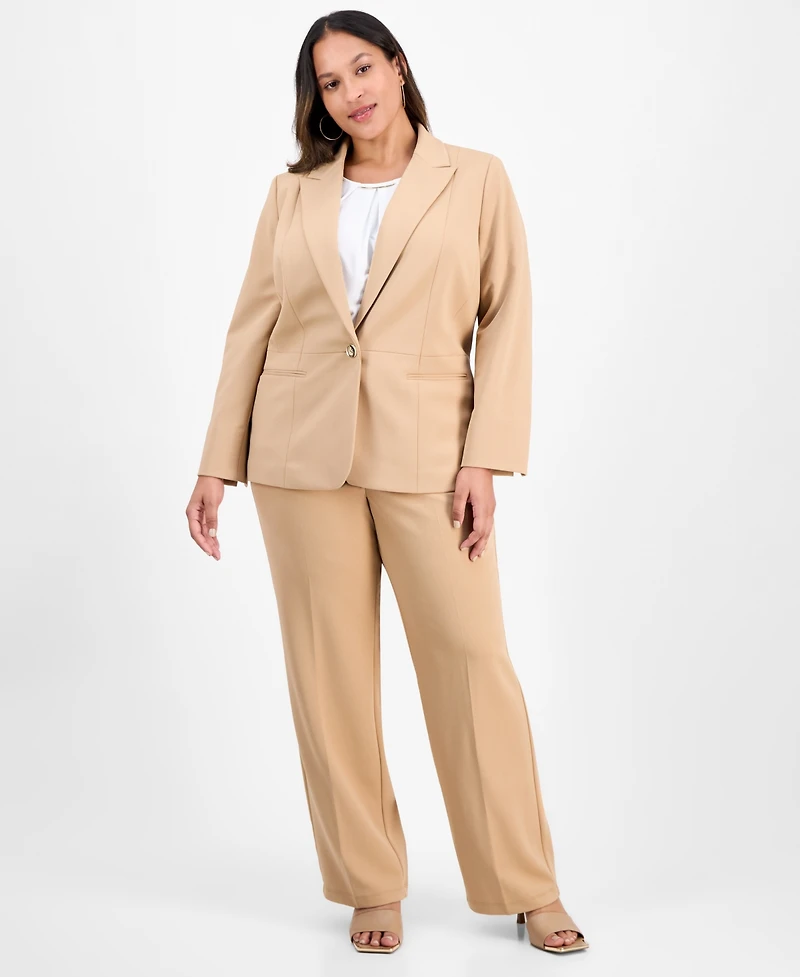 Kasper Plus Single-Button Blazer