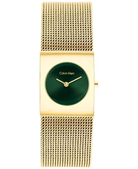 Calvin Klein Women's Ck Pulse Gold Tone Stainless Steel Mesh Bracelet Watch 21.5mm