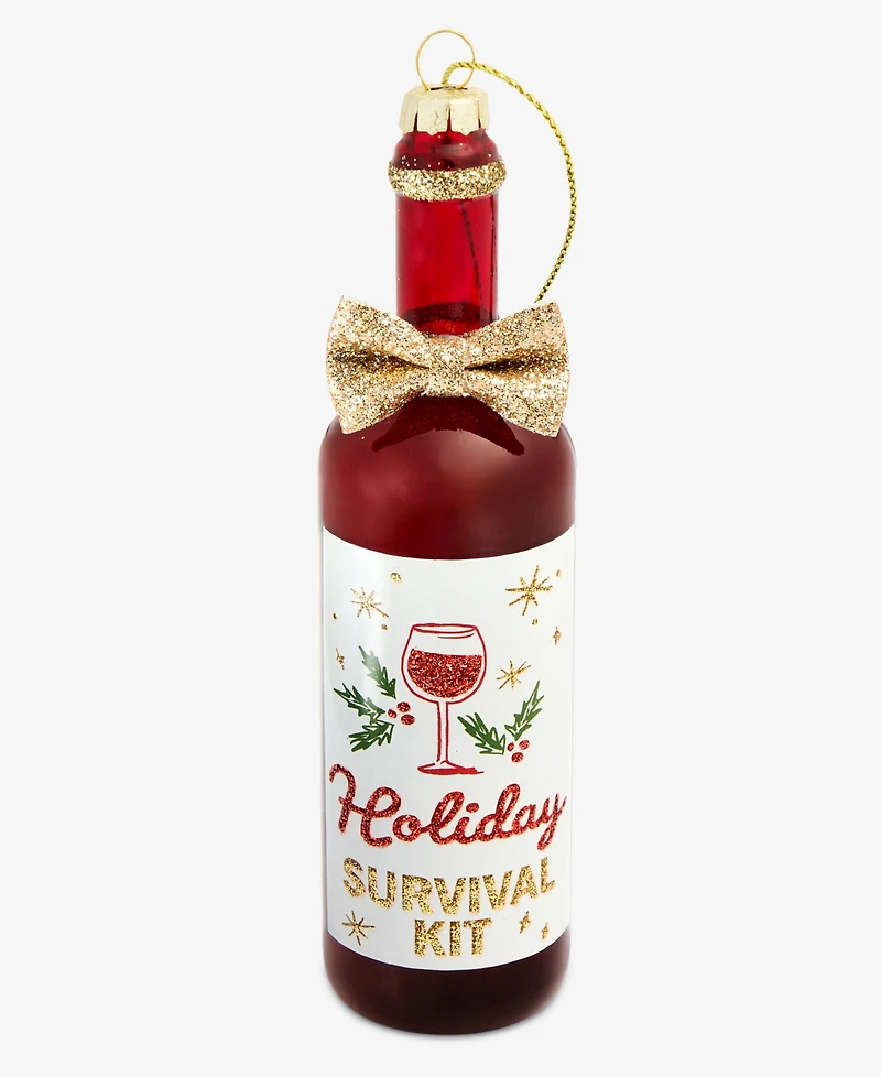 Holiday Lane Spirits Holiday Wine Bottle Ornament, Macy's Exclusive
