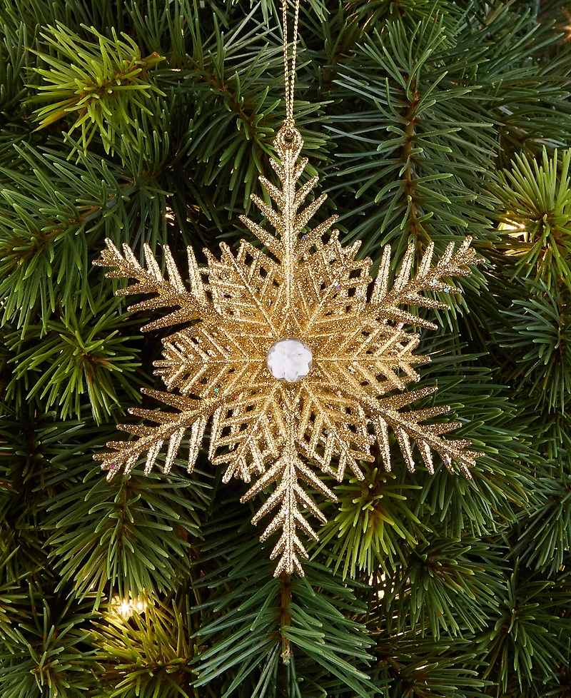 Holiday Lane Blessed Gold-Tone Snowflake Ornament, Macy's Exclusive