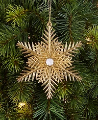 Holiday Lane Blessed Gold-Tone Snowflake Ornament, Macy's Exclusive