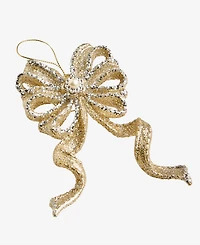 Holiday Lane Christmas Glitters Gold Bow Ornament, Macy's Exclusive