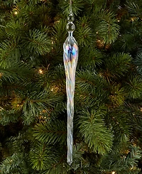 Holiday Lane Iced Delight Glass Finial Ornament, Macy's Exclusive