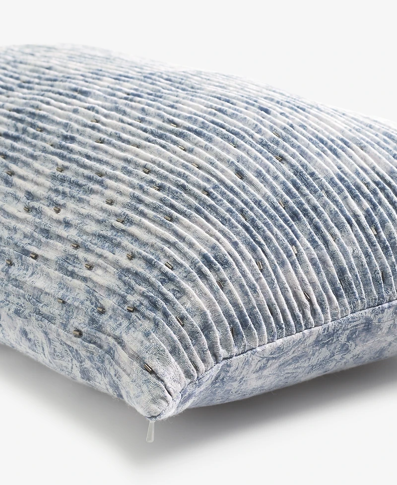 Hotel Collection Crystalline Micropleated Decorative Pillow, 14" x 22", Macy's Exclusive