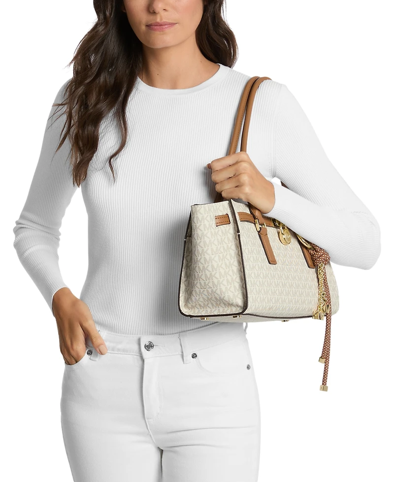 Michael Kors Hamilton Moderne Small Signature Logo Satchel Bag