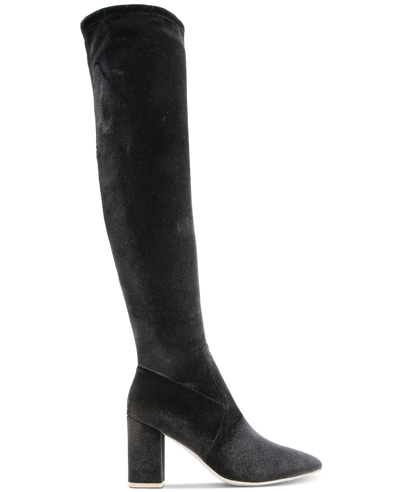 Smash Shoes Women's Malia Wide Calf Block Heel Over-The-Knee Boots - Extended Sizes Available