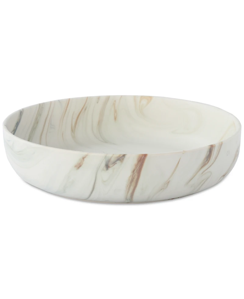 Lorren Home Trends Matte Marble Pattern Serving Bowl, 96-oz.