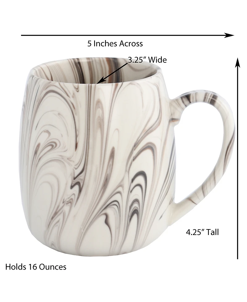 Lorren Home Trends Marble Pattern Mugs