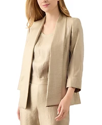 Kasper Women's Shimmer Twill Shawl-Collar Open-Front Jacket, Regular & Petite