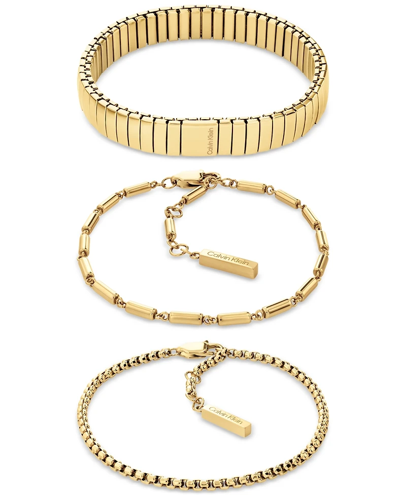 Calvin Klein 3-Pc. Set Stacked Bracelets