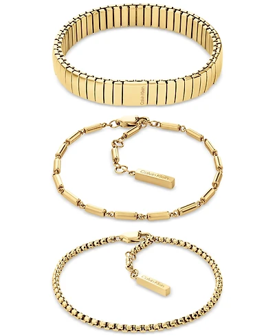 Calvin Klein 3-Pc. Set Stacked Bracelets