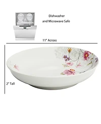 Lorren Home Trends Floral 5-Pc. Pasta/All-Purpose Bowl Set