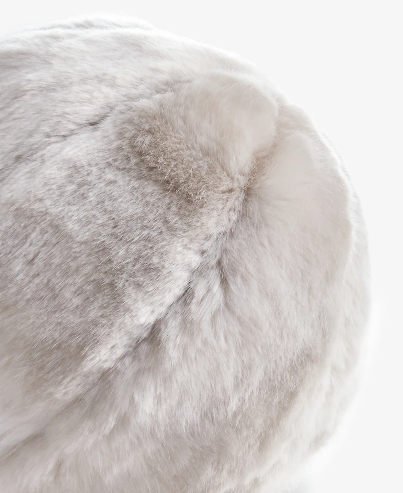 Hotel Collection Lynx Faux Fur Decorative Pillow, 10" Round, Exclusively at Macy's