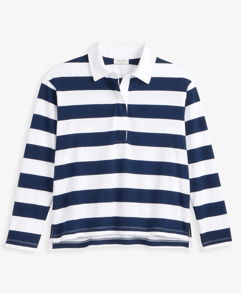 On 34th Women's Striped Rugby Top, Macy's Exclusive