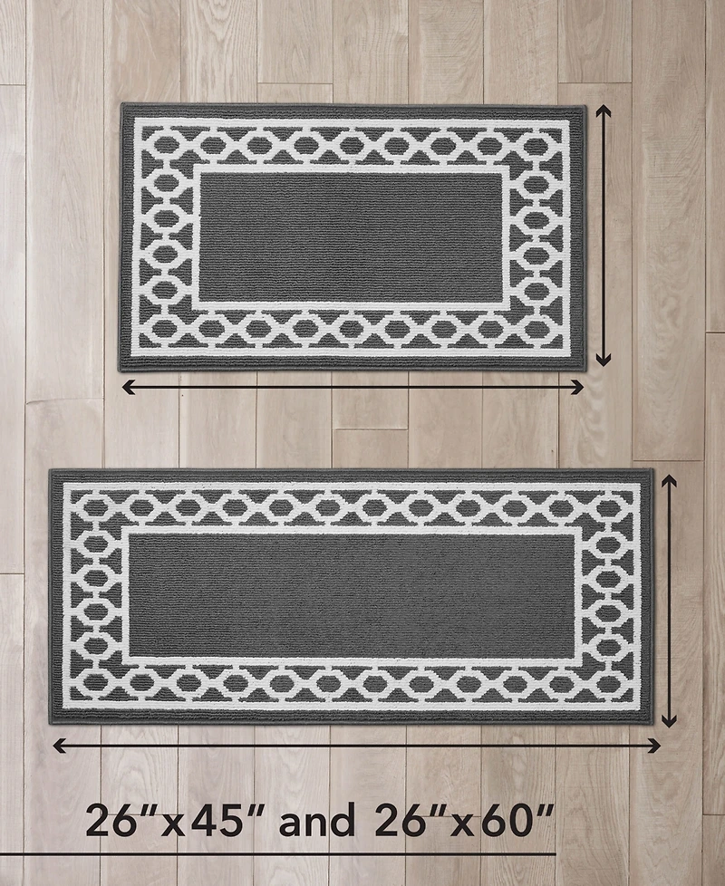 Jean Pierre New York Christine Trellis Border Tufted 2-Pc. Runner Set