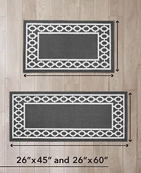 Jean Pierre New York Christine Trellis Border Tufted 2-Pc. Runner Set