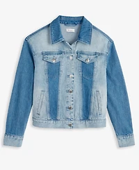 On 34th Women's Two-Tone Denim Trucker Jacket, Macy's Exclusive