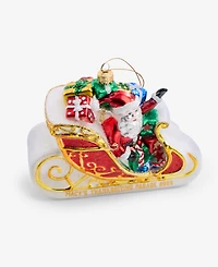 Macy's Thanksgiving Day Parade 2025 Glass Santa's Sleigh Ornament, Macy's Exclusive