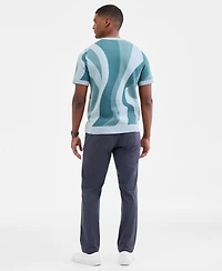 Alfani Men's Short-Sleeve Abstract Pattern Crewneck Sweater, Macy's Exclusive