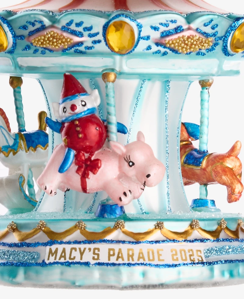 Macy's Thanksgiving Day Parade 2025 Glass Carousel Ornament, Macy's Exclusive
