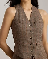 Lauren Ralph Women's Glen Plaid Wool-Blend Vest