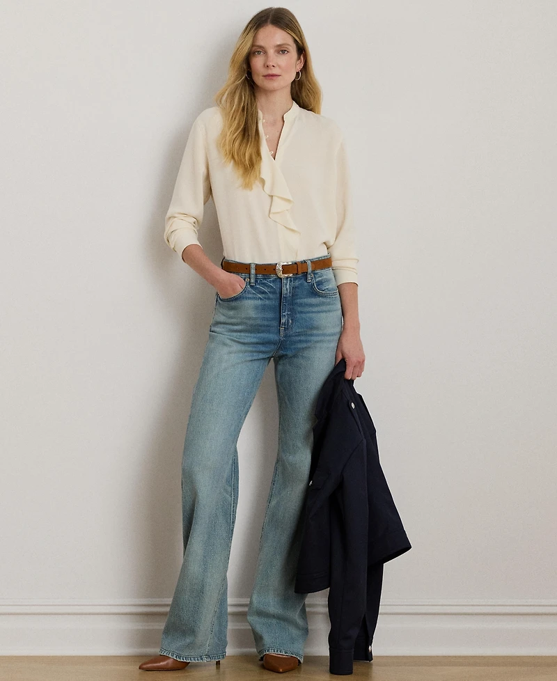 Lauren Ralph Women's High-Rise Wide-Leg Jeans